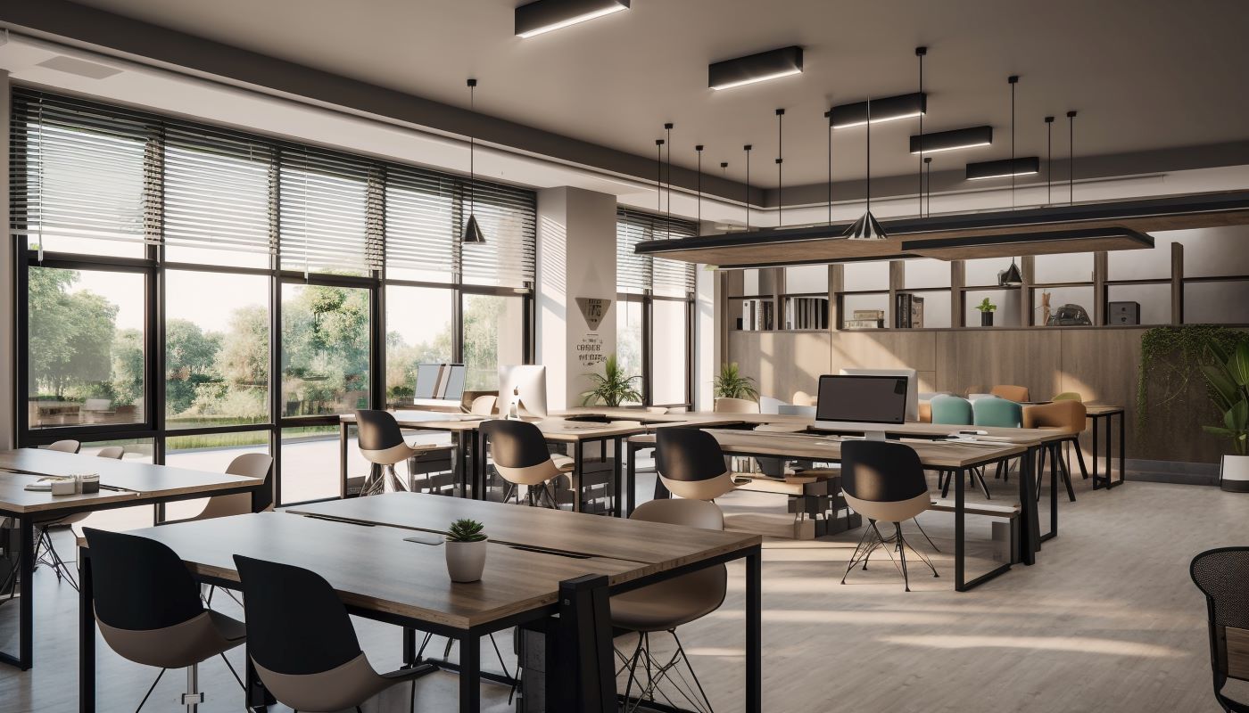 A Green and Sustainable Modern Office Interior
